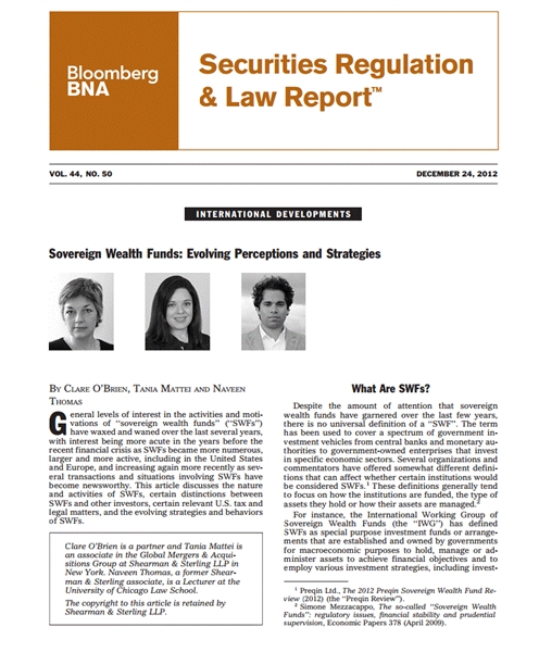 Securities Regulation  & Law Report